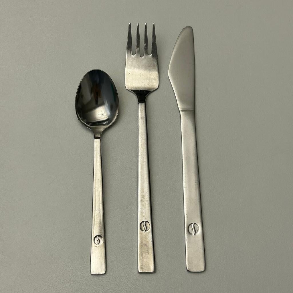 Set couverts Sabena 1990 cuillère à café fourchette couteau, Résiste au lave-vaisselle, Enlèvement ou Envoi, Ensemble de couverts