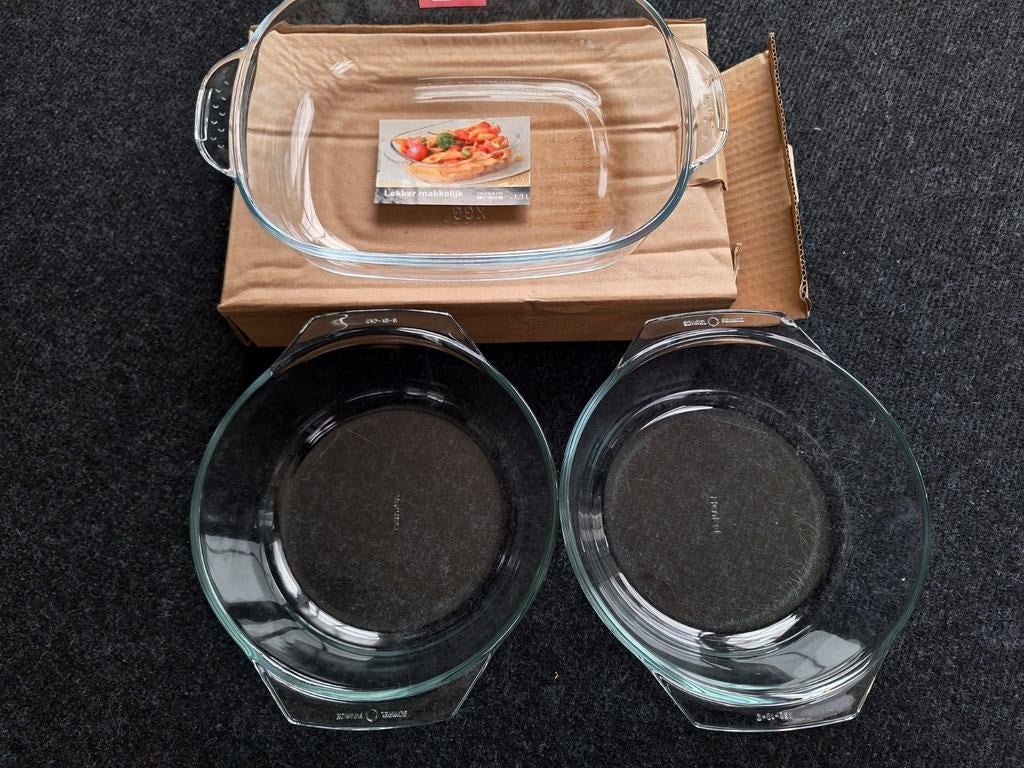 3 glazen komen voor gebruik oven, micro oven, of salades, Ophalen