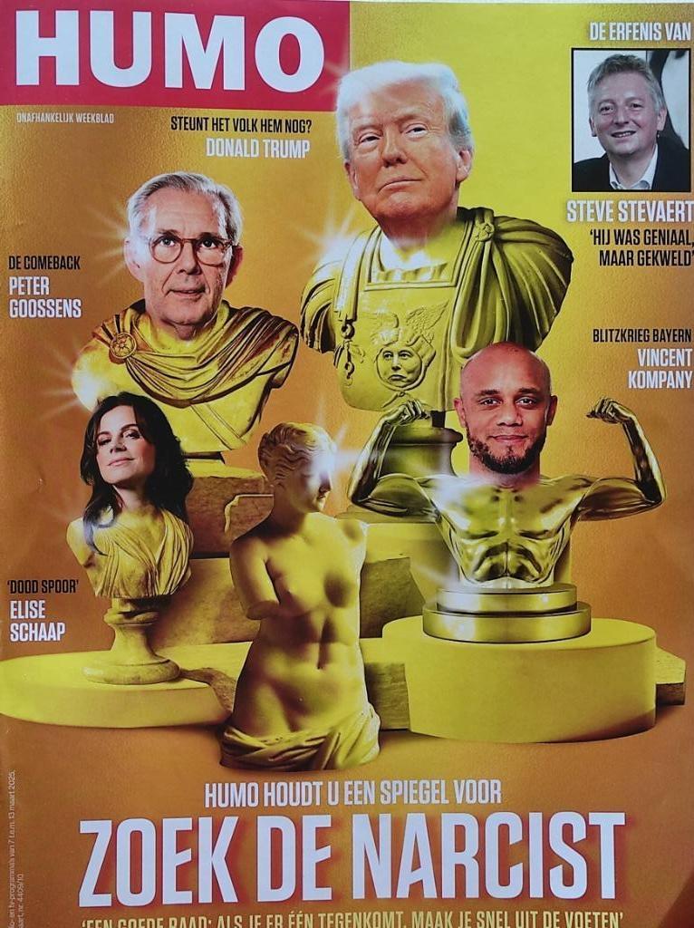 HUMO: narcist Donald Trump en meer > zie foto's voor inhoud., Ophalen of Verzenden, 1980 tot heden, Tijdschrift