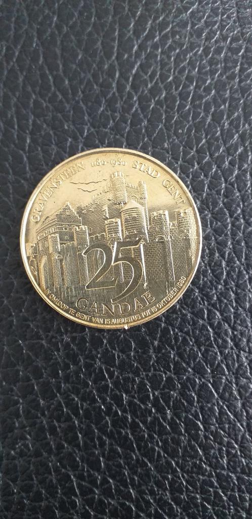 Stad/Gent "Gravensteen-1980.Medaile., Ophalen of Verzenden