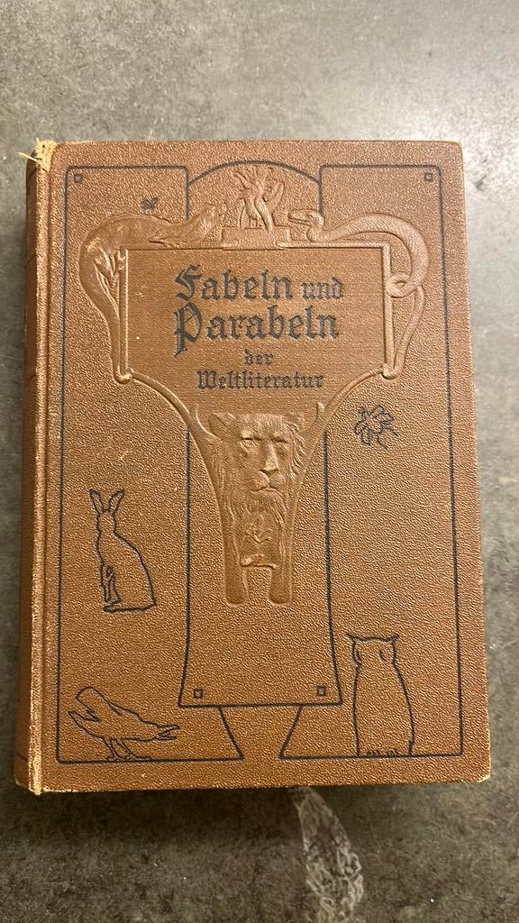 Antiek Boek (1905) – Fabeln und Parabeln – Jugendstil Band, Ophalen