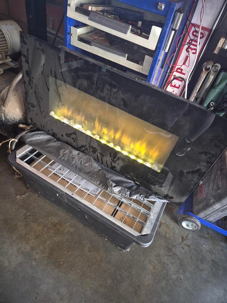 Haard te koop., Maison & Meubles, Cheminées, Enlèvement, Utilisé, Cheminée électrique