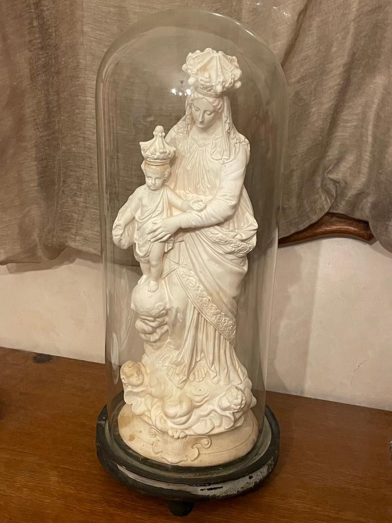 Statue de Marie sous une cloche de verre, Antiquités & Art, Enlèvement