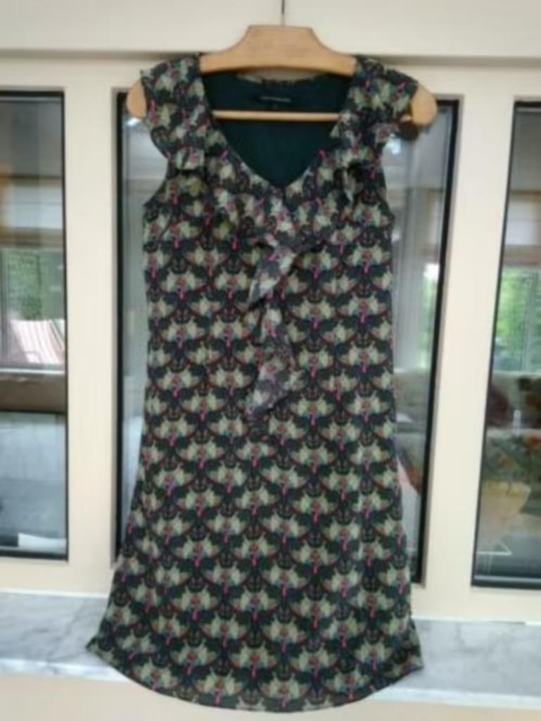 Robe en soie La fée maraboutée -, Enlèvement, Orange, Longueur genou