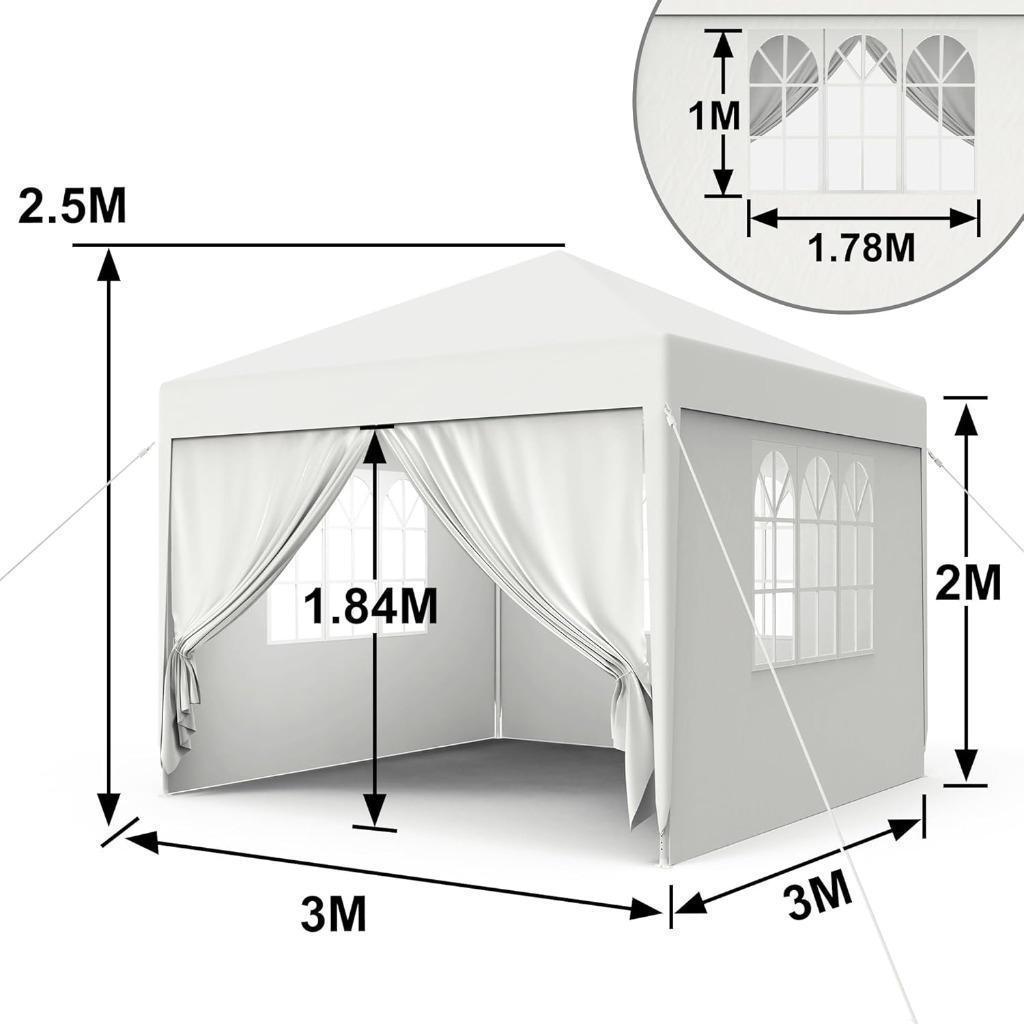 Partytent Paviljoen 3x3 3x6 3x9m met zijwanden Nieuw, Enlèvement, Neuf, Tente de réception