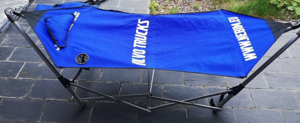 Hangmat met inklapbare standaard en draagtas., Ophalen, Gebruikt, Inklapbaar, Eenpersoons