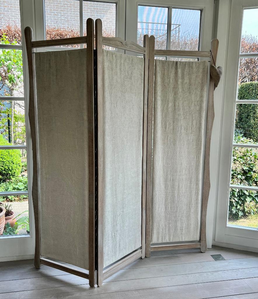 Uniek kamerscherm roomdivider vergrijsd hout eik landelijk, Huis en Inrichting, Woonaccessoires | Kamerschermen, Ophalen, Zo goed als nieuw