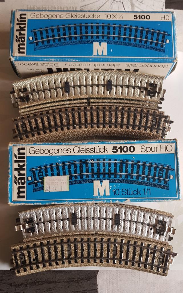 Courbes Marklin 5100 M-rails neuves, Hobby & Loisirs créatifs, Neuf, Analogique, Enlèvement ou Envoi, Courant alternatif