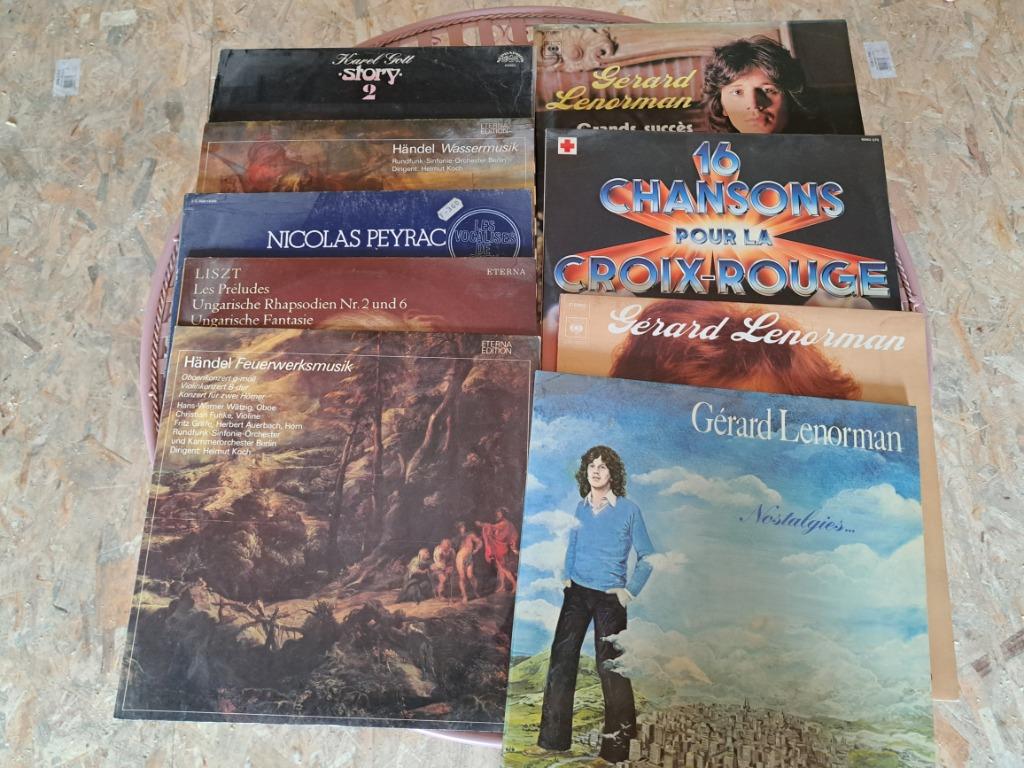 lot de disques de musique classique et Gerard Lenorman, CD & DVD, Enlèvement, Utilisé, 12 pouces