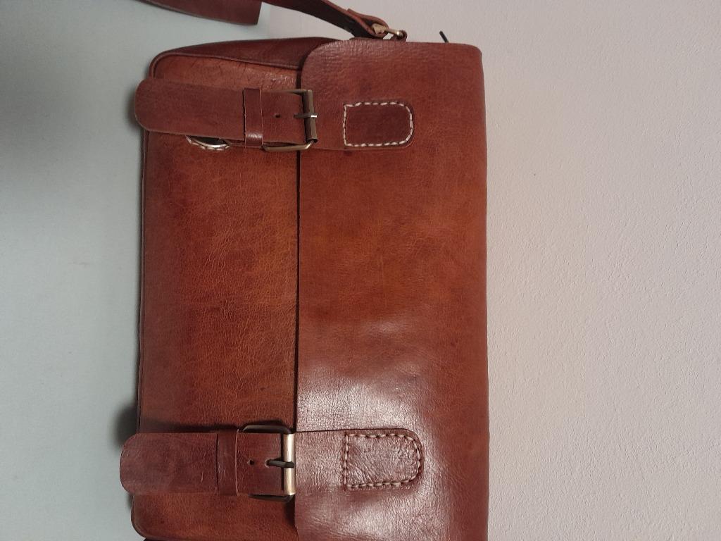 Leer heren en dames tas, Bruin, Nieuw, Leer, Ophalen