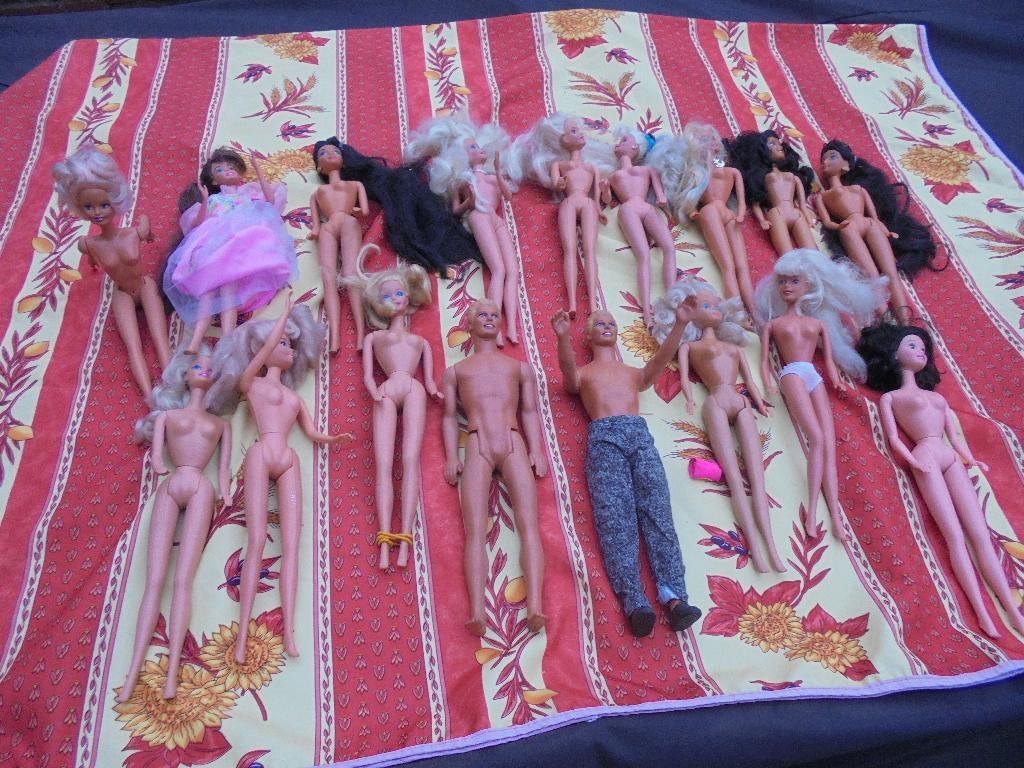 Set van 17 Barbiepoppen, Ophalen of Verzenden, Gebruikt, Barbie