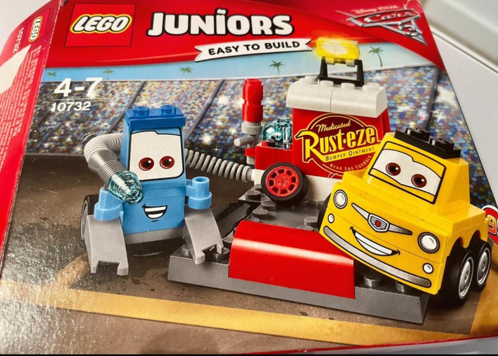 LEGO Juniors Guido en Luigi's Pitstop set (10732)., Kinderen en Baby's, Lego, Accessoire, Ophalen of Verzenden, Zo goed als nieuw