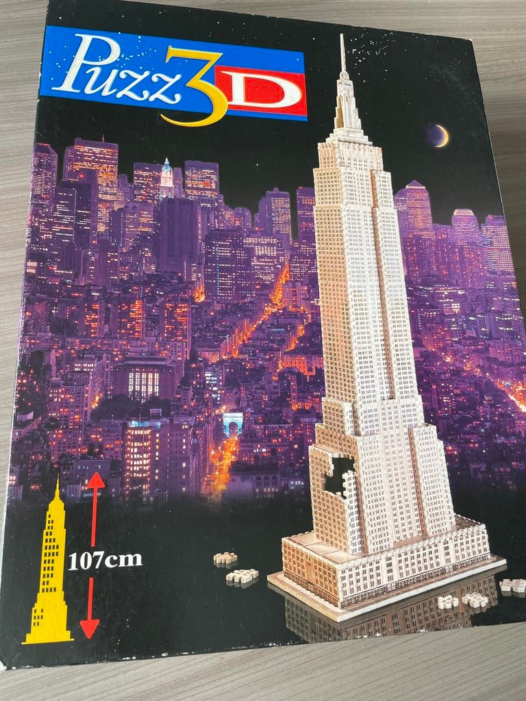 Puzzel 3D puzzel Empire State Building 902 stukjes, Hobby & Loisirs créatifs, Sport cérébral & Puzzles, Envoi, 500 à 1500 pièces