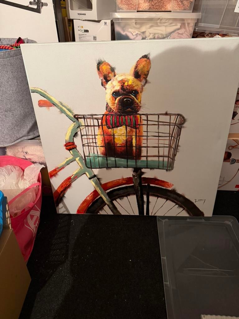 Schilderij Franse Bulldog, Ophalen