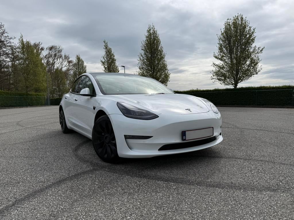 Tesla Model 3 Long Range AWD 12/2021, Auto's, Tesla, Automaat, Euro 6, Wit, Berline