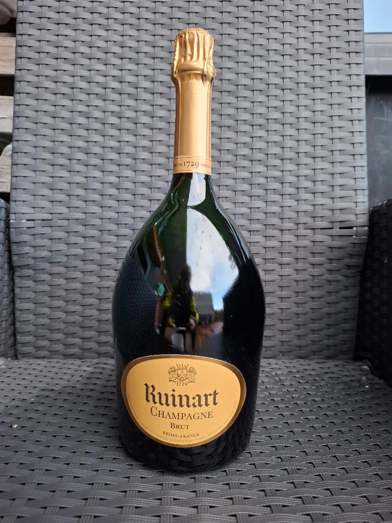 Champagne Ruinart Brut Magnum 1.5 Liter Expositiefles, Frankrijk, Nieuw, Ophalen of Verzenden, Champagne