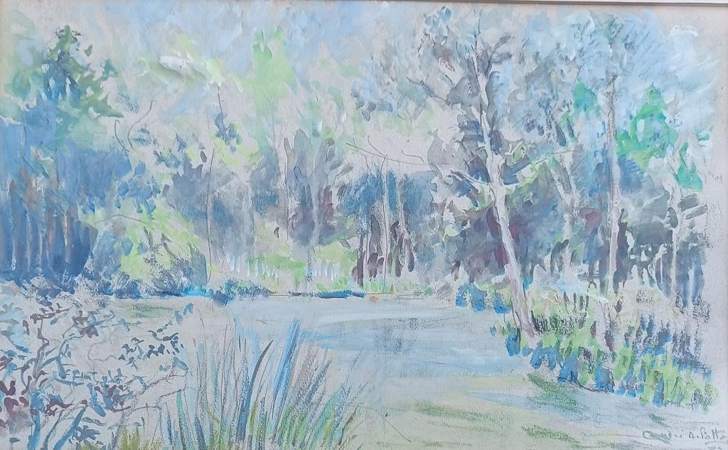 Delatte: Bosvijver 1982 (58 x 43 cm), Enlèvement ou Envoi