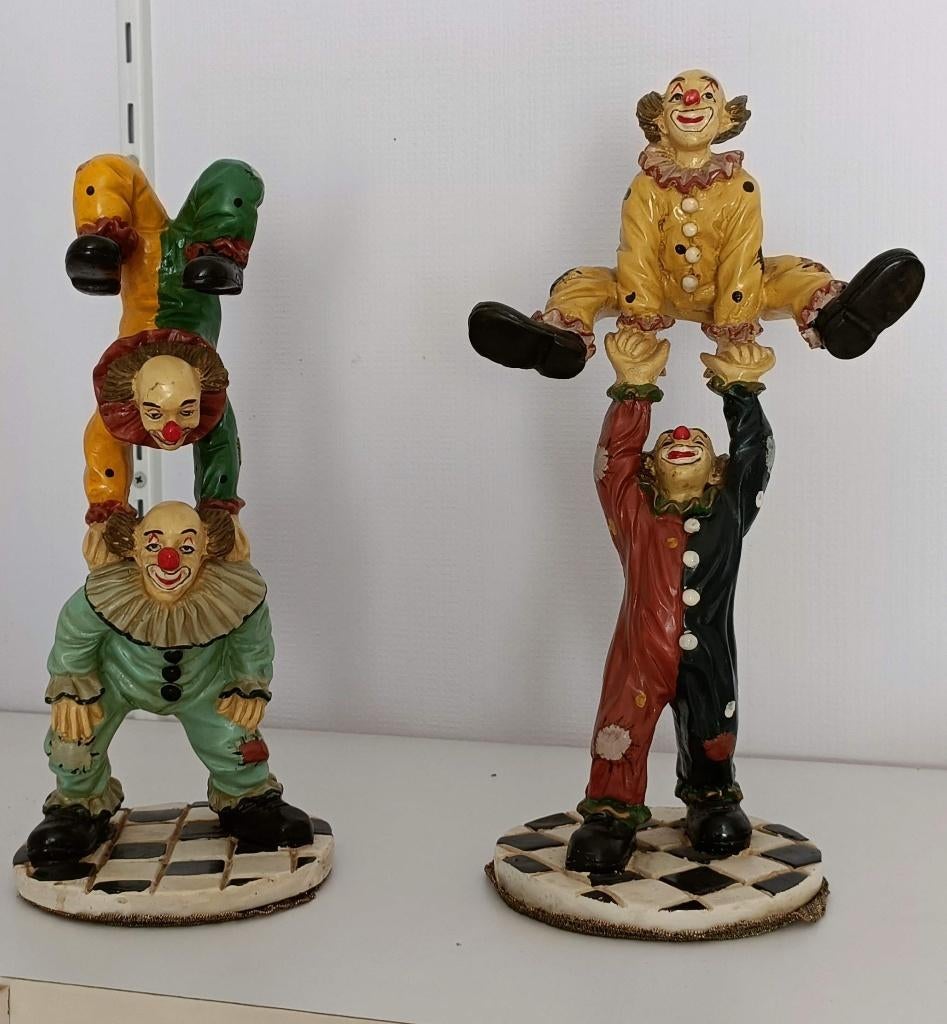 2 vintage beeldjes clowns, Verzamelen, Ophalen, Zo goed als nieuw