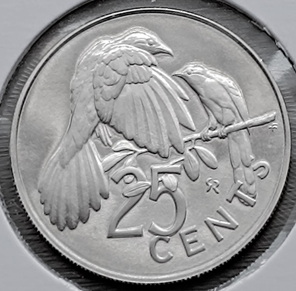 munt Britse Maagdeneilanden 25 cent 1980 UNC, Ophalen of Verzenden