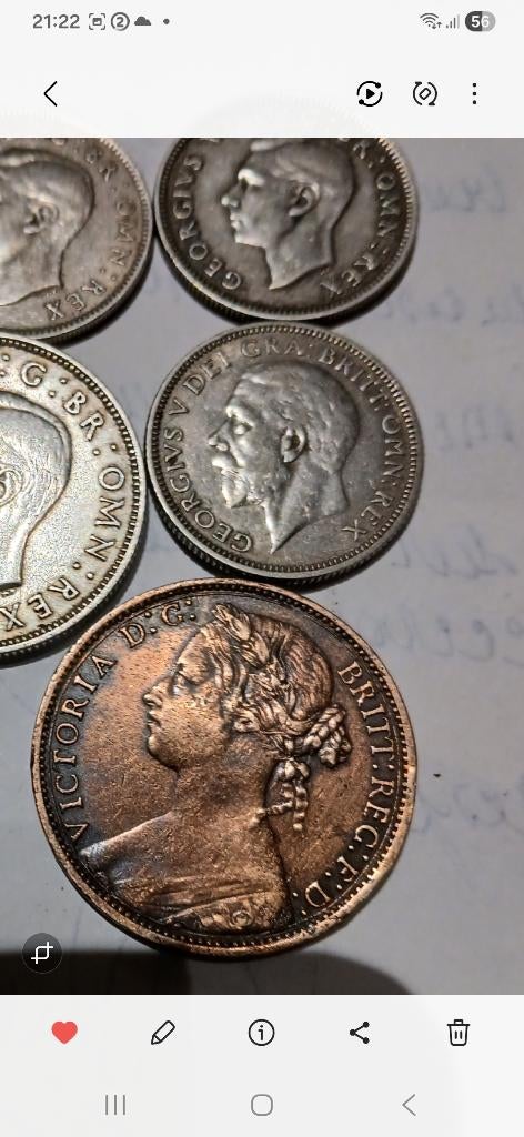 Engelse munten in uitstekende staat., Ophalen of Verzenden, Overige landen, Losse munt, Zilver