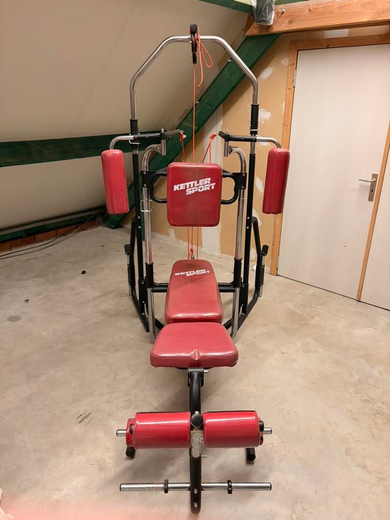 Multi fitness apparaat kettler sport, Sport en Fitness, Fitnessapparatuur, Gebruikt, Krachtstation, Armen, Benen, Borst, Rug, Metaal
