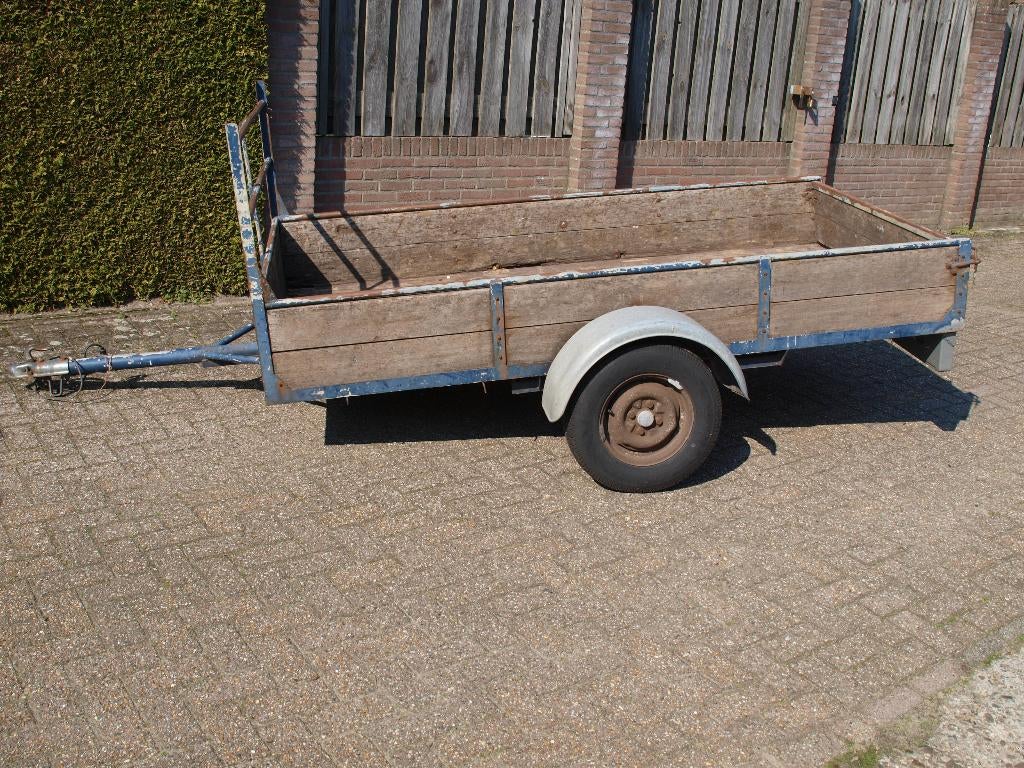 aanhangwagen gebruikt 750 Kg enkel asser afm. 128x254, Ophalen, Gebruikt