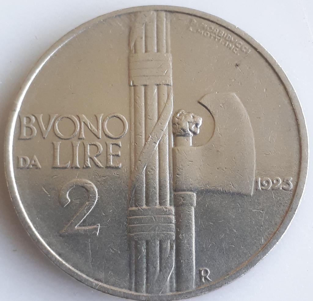 ITALIË: 2 LIRE 1923 R H KM 63, Postzegels en Munten, Munten | Europa | Niet-Euromunten, Ophalen of Verzenden, Italië, Losse munt