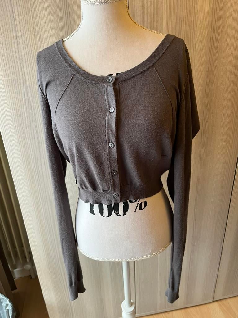 Gilet court gris CKS pour femme taille L, Enlèvement ou Envoi, Comme neuf, Taille 42/44 (L), Gris