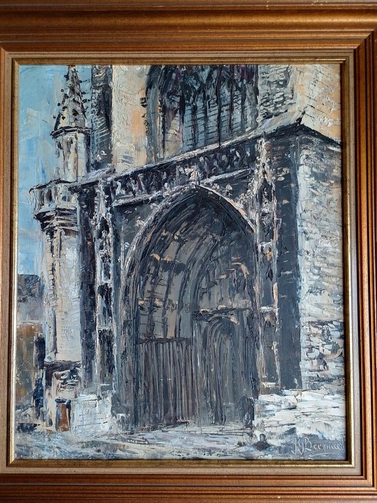 Jean Guy Beernaert 1928 - 1998  Portaal Kathedraal Antwerpen, Antiek en Kunst, Verzenden