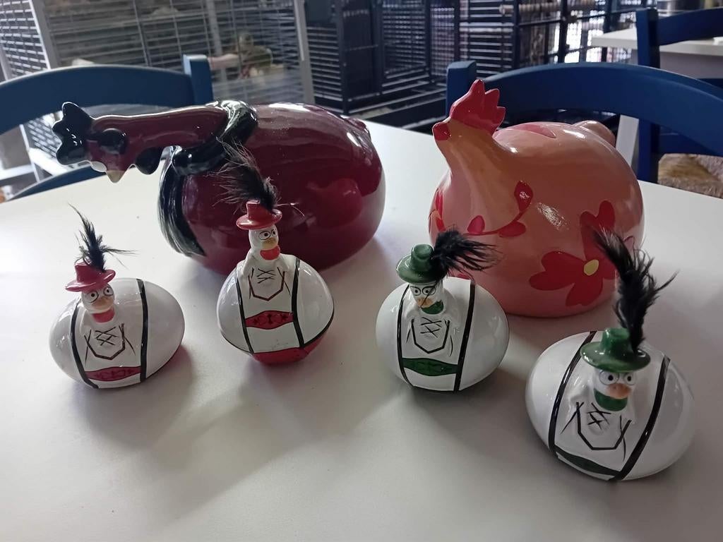 Lot de 6 poules J-Line, Collections, Neuf, Animal