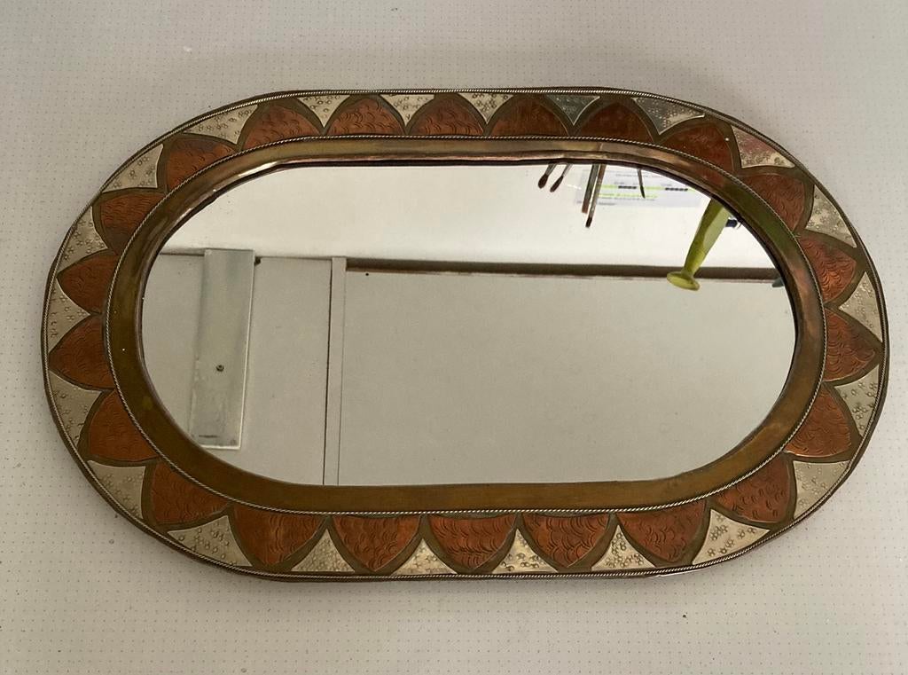 Miroir 43cm x 28cm, Enlèvement ou Envoi, Moins de 100 cm, Utilisé, Ovale
