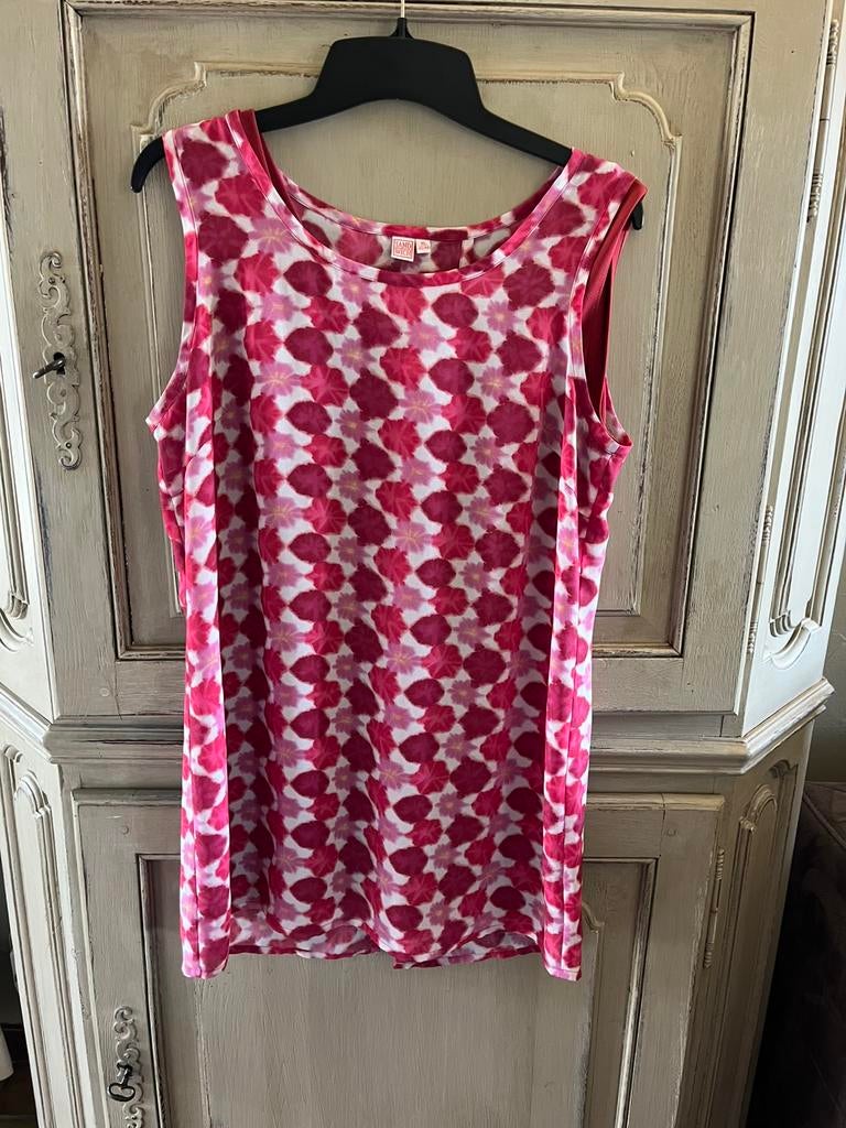 Roze Bloementop  Maat xl, Maat 46/48 (XL) of groter, Ophalen of Verzenden, Zo goed als nieuw, Roze