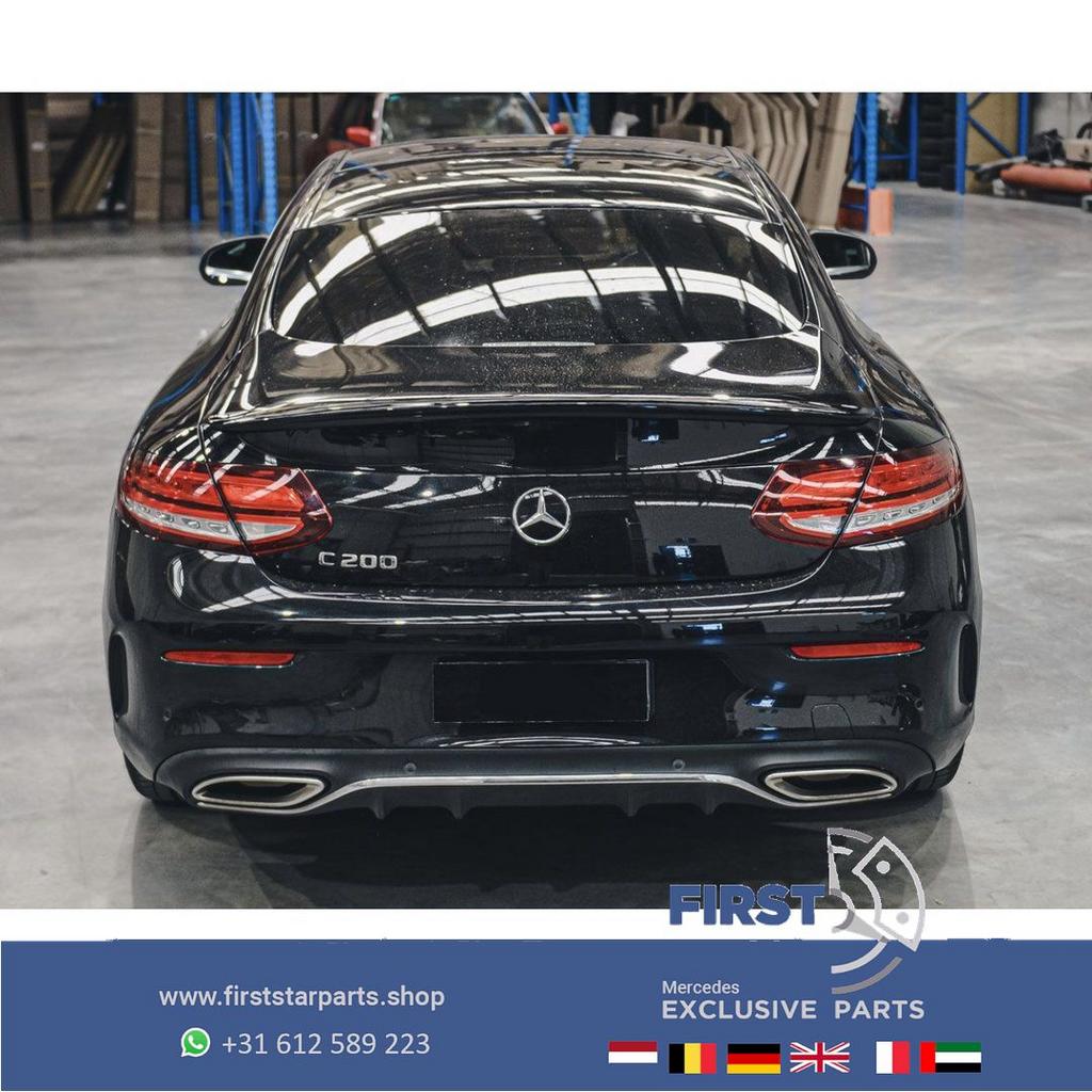 W205 C205 Mercedes C KLASSE C43 C63 AMG Coupé SPOILER ZWART, Auto-onderdelen, Gebruikt, Ophalen of Verzenden, Achter, -