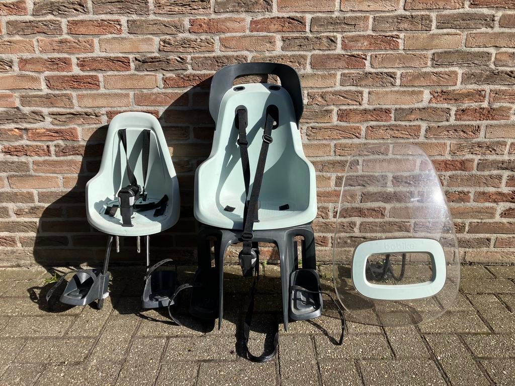 Set kinderstoeltje, Fietsen en Brommers, Fietsaccessoires | Fietsstoeltjes, Ophalen, Zo goed als nieuw
