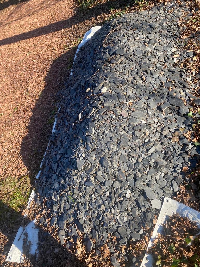 Gravier décoratif ardoise canadienne anthracite, Anthracite, Comme neuf, Ardoise, Enlèvement