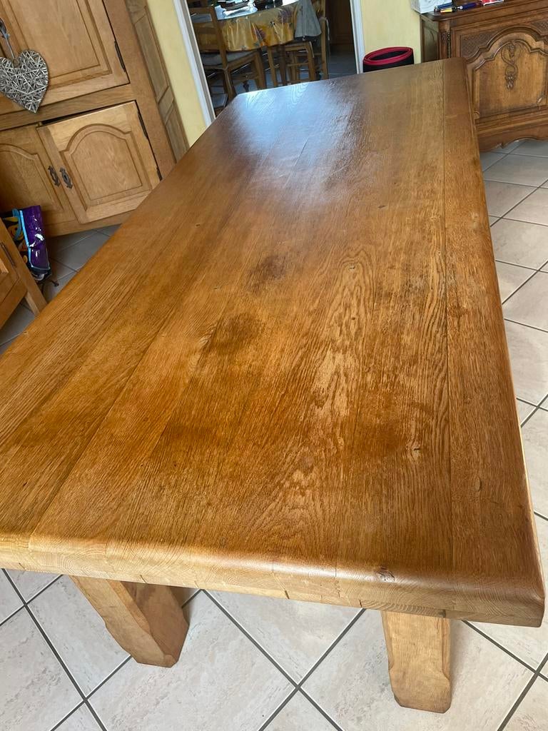 Table en chêne massif, Maison & Meubles, Enlèvement, Comme neuf, Chêne