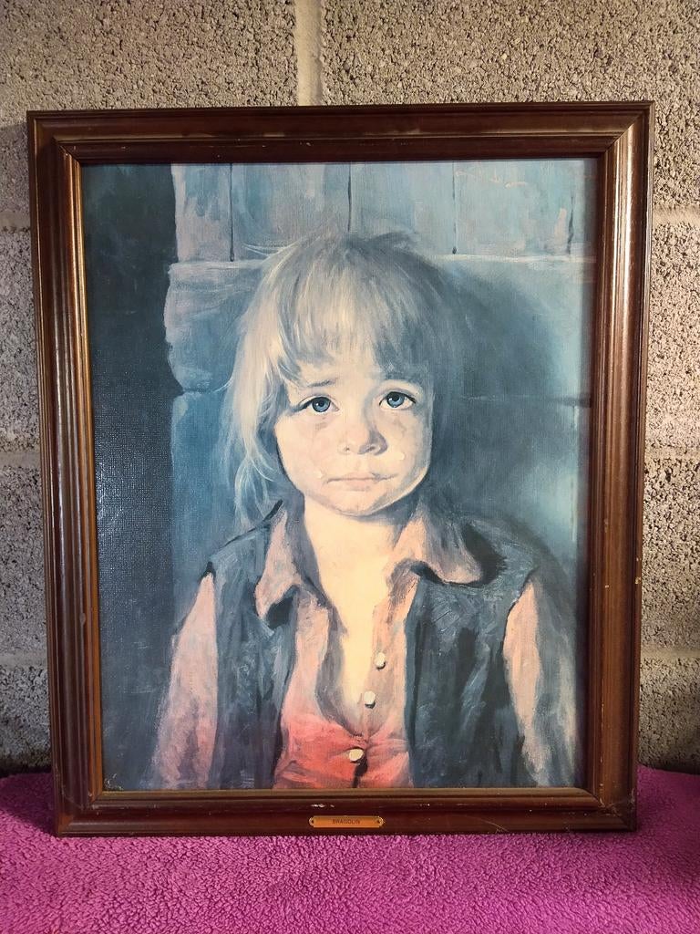 Schilderij "Huilende Jongen" – Giovanni Bragolin (In Lijst), Enlèvement