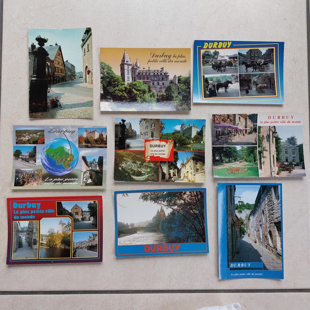 Lot van 9 gelopen  postkaarten van Durbuy (3), Collections, Cartes postales | Belgique, Enlèvement ou Envoi