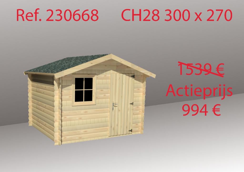 Tuinhuizen, Tuin en Terras, Ophalen, Nieuw, Hout, Blokhut