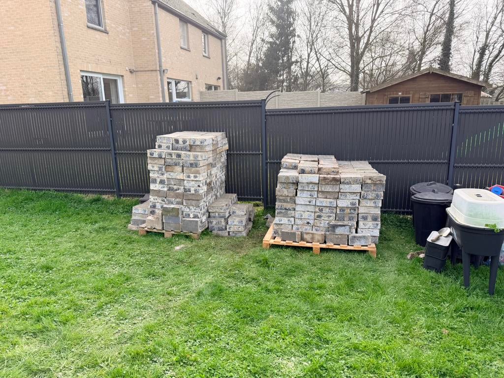 Pavé en beton gris bleu 20cm, Ophalen, Gebruikt, Overige typen, 10 m² of meer