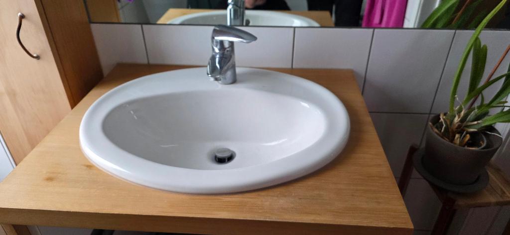 Vasque de salle de bain avec robinet Gröhe, Lavabo ou Évier, Moins de 25 cm, Enlèvement, Utilisé