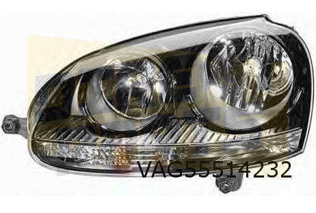 Volkswagen Golf V Koplamp Links (GTi) (Zwart / Chrome) OES!, Auto-onderdelen, -, -, Nieuw, -