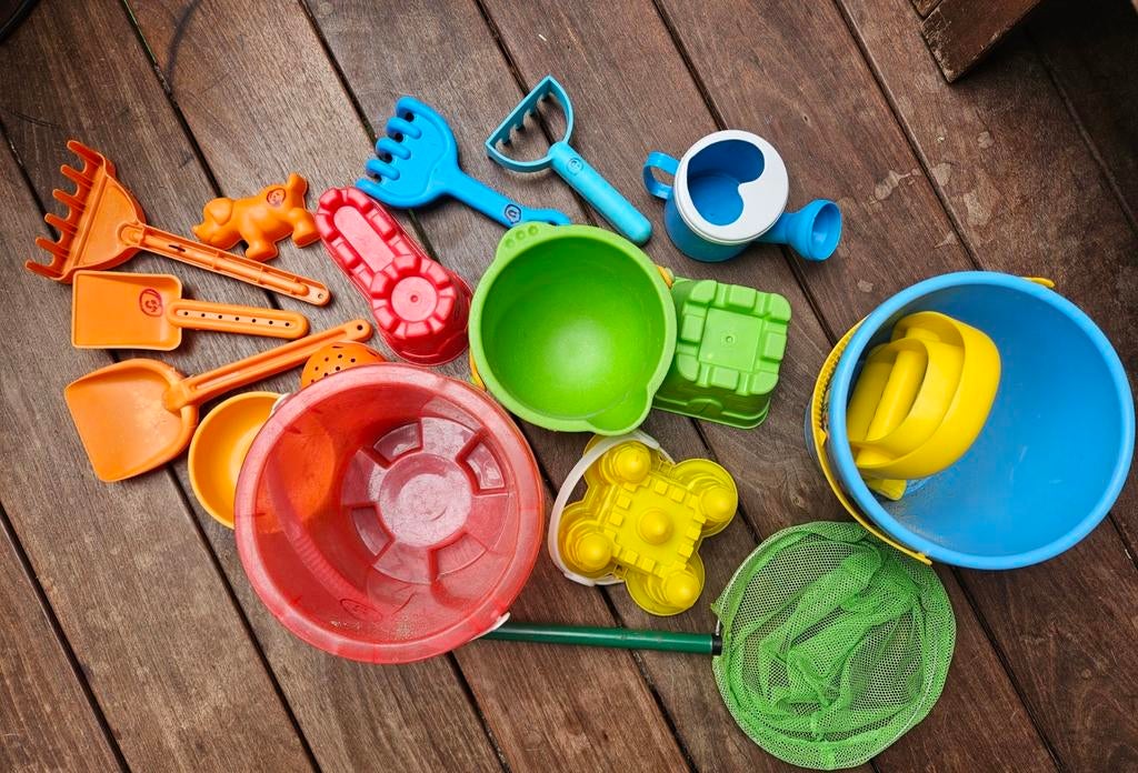 Jouets de sable pour enfant + sac, Enlèvement, Utilisé