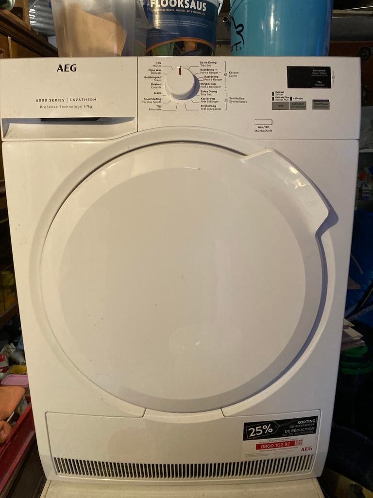 Droogkast aeg condenseer, Elektronische apparatuur, Droogkasten, Ophalen, 6 tot 8 kg, Zo goed als nieuw, Voorlader