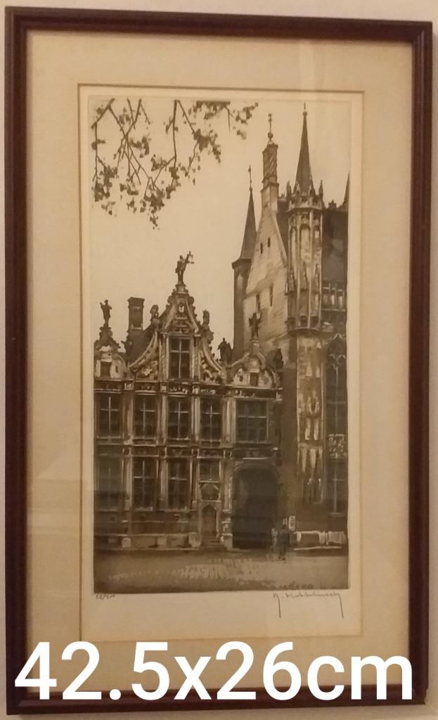 ets Roger Hebbelinck - genummerd en gesigneerd, Antiek en Kunst, Kunst | Etsen en Gravures, Verzenden