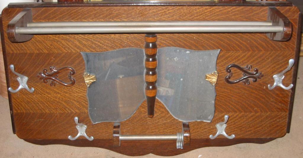 RETRO HANGKAPSTOK met vlinderspiegel, Ophalen of Verzenden