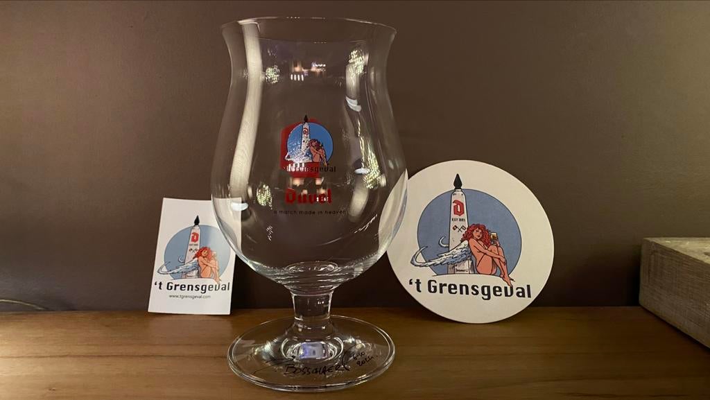 Duvel t grensgeval  gehandtekend Jan Bosschaert, Ophalen of Verzenden, Nieuw, Glas of Glazen, Duvel