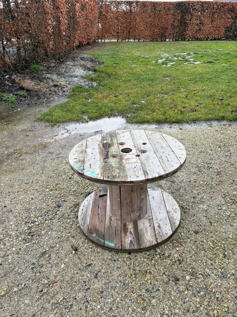 Houten haspel - 80cm, Ophalen, Rond, Zo goed als nieuw, Hout