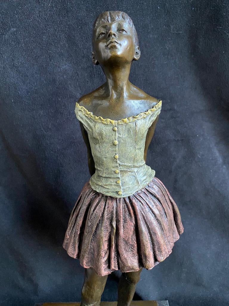 Bronzen ballerina Degas 40cm!! subtiel gekleurd zuiver brons, Antiek en Kunst, Kunst | Beelden en Houtsnijwerken, Ophalen of Verzenden