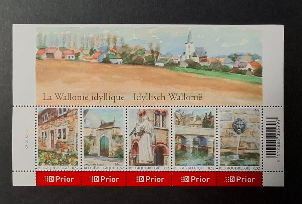 Belgique : COB 3541/45-BL132 ** La Wallonie idyllique 2006., Sans timbre, Neuf, Enlèvement ou Envoi, Non oblitéré